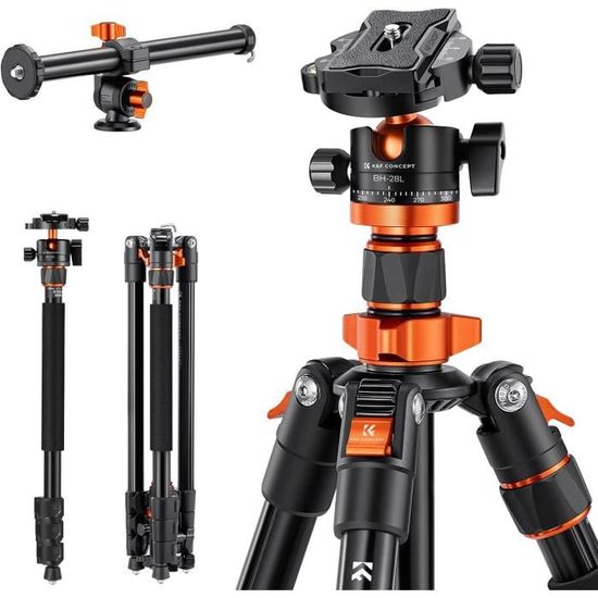 Trépied ULANZI TT59 En Aluminium - Hauteur Max 175 Cm, Rotation 360°, Charge 10 Kg, Pour Appareils Photo Et Smartphones