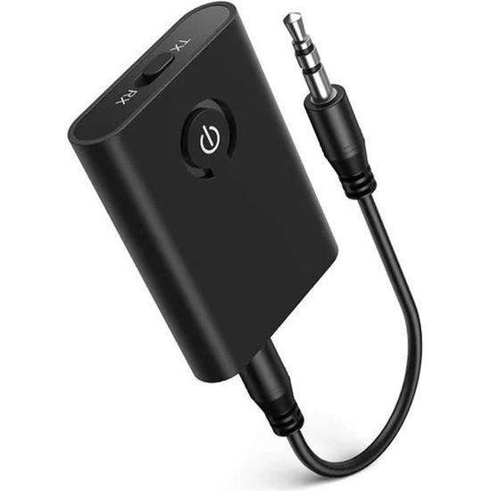 Adaptateur Bluetooth USB 5.0 3-en-1 LacyMC - Émetteur Et Récepteur Avec Prise Jack 3.5mm - Pour Voiture, TV, PC, Chaîne Hi-fi