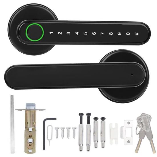 TIOMIOSEA - Kit De 2 Serrures à Poignée En T Avec Clés - Pour Porte De Garage, Remorque, Boîte à Outils - Alliage Zinc Noir - 11