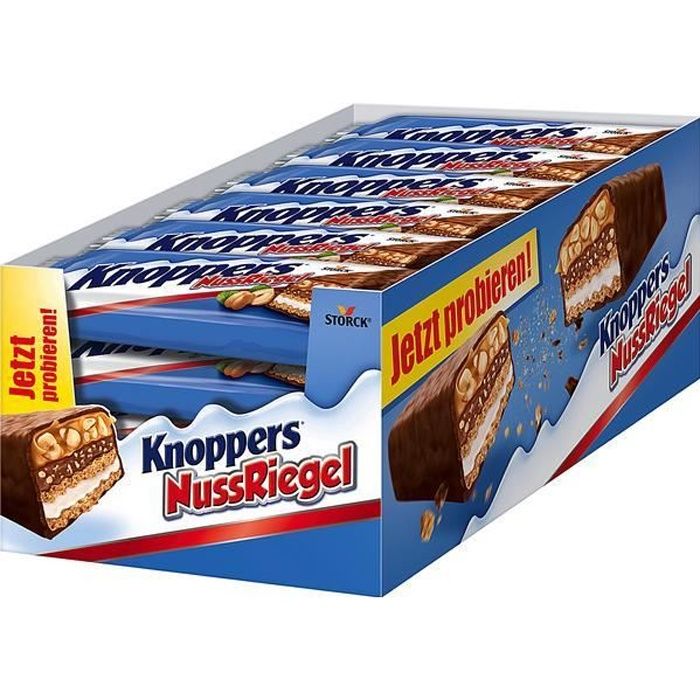 Knoppers Barre de noix 40g (Pack de 24)