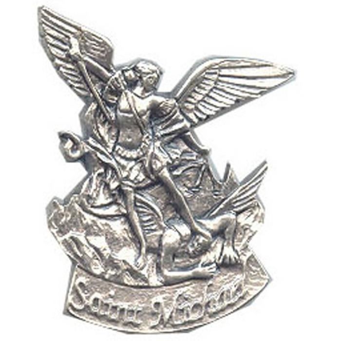 SAINT MICHEL ARCHANGE PLAQUE AUTO MAGNET METAL ARG
