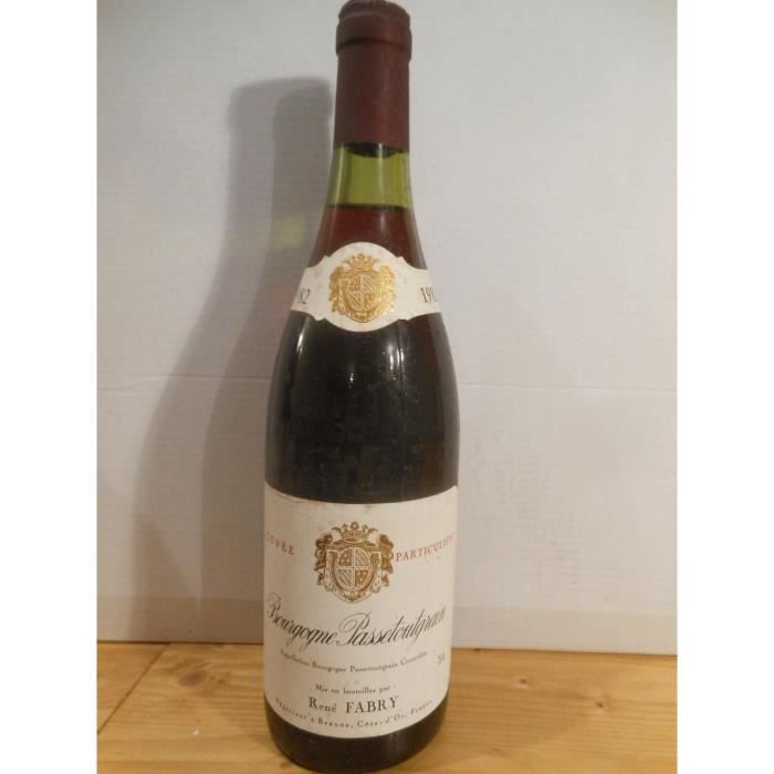 passetoutgrain fabry Cuvee Particuliere rouge 1982 - bourgogne france