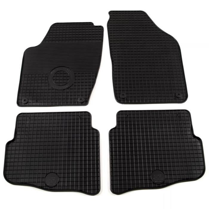 Lot de 4 Tapis de voiture sur mesure Tapis d'auto - Tapis de sol Caoutchouc pour VW Polo