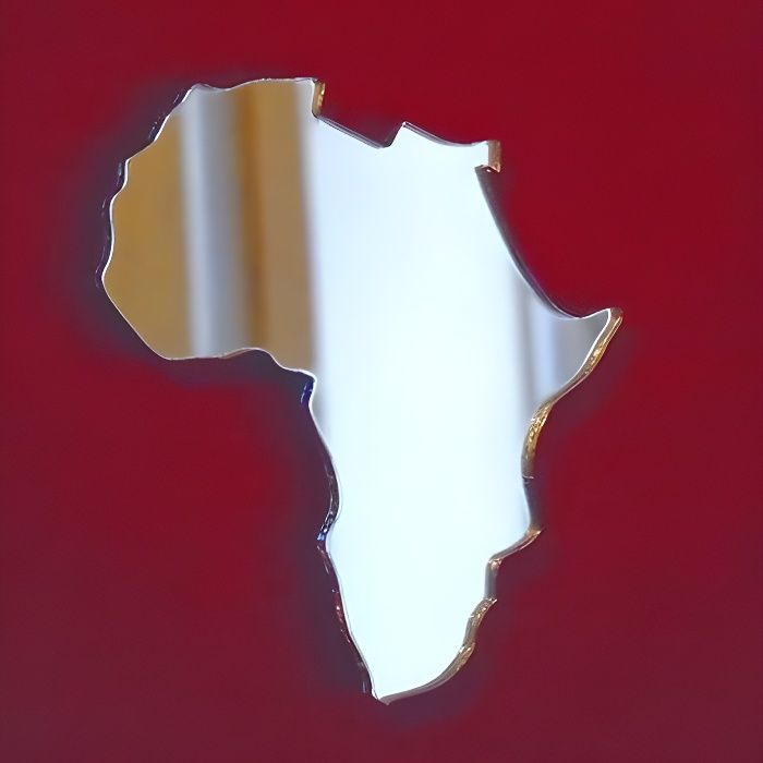 Carte de l'Afrique - 45 cm x 41 cm