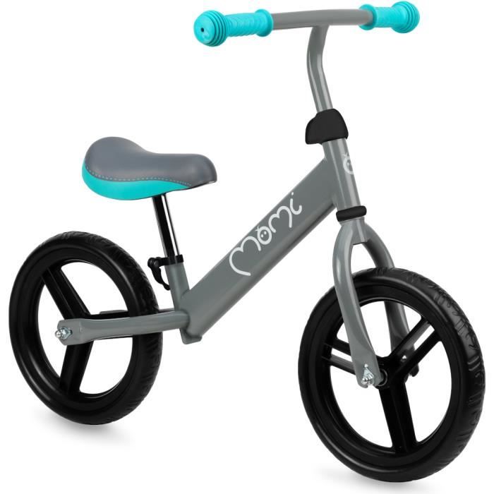 MoMi Draisienne Nash Légère Design Unique Roues en Mousse EVA Système Quick Release À Partir de 3 Ans Turquoise