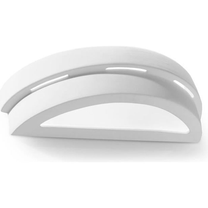 Applique Murale Céramique HELIOS E27 Lampe Murale Moderne BOHO Design Couloir - Blanc