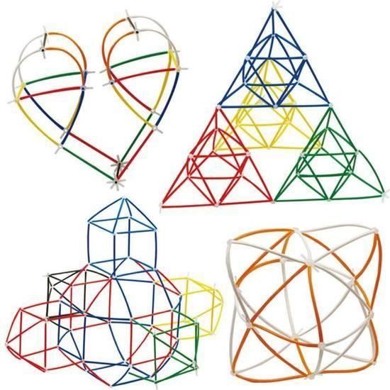 Les garçons en plastique les filles 4D de construction de paille bloque les jouets communs de développement drôle DYY70617865