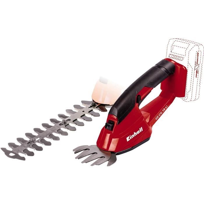 TONDEUSE Einhell Cisaille à gazon et taille-buissons sans fil GE-CG 18 Li Solo - Système Power X-Change (18 V, Lar166