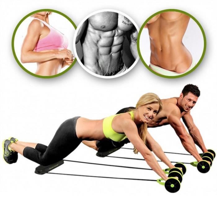 Double Roue Rouleau Adultes Abdominale