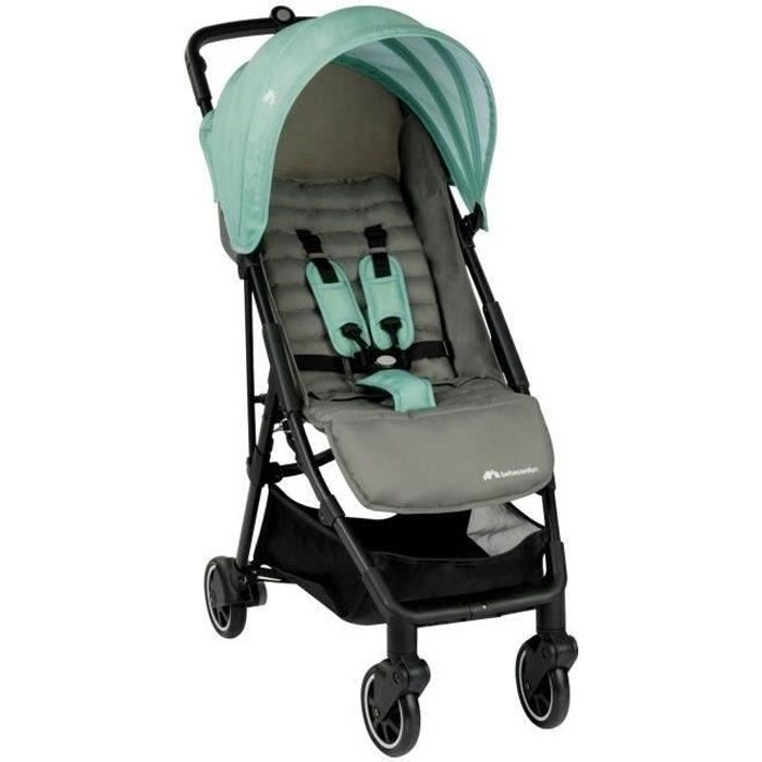 BEBECONFORT Poussette canne ultra compacte TEENY 3D, 4 roues, De la naissance à 4 ans environ (22kg)Jade Mist