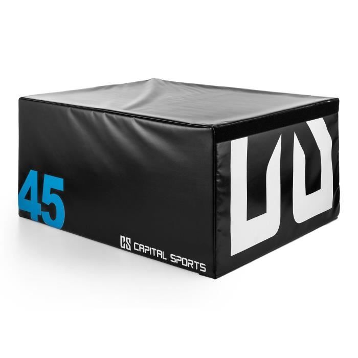 CAPITAL SPORTS Rookso Soft Jump Box Boîte pliométrique 45cm - noir