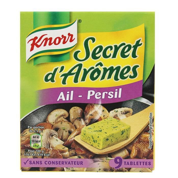 KNORR Assaisonnement Ail Persil 9 cubes - 90 g