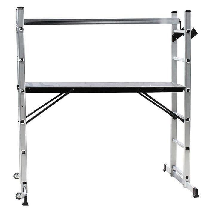 Echafaudage, Échelle Multi-Usage, 168 x 160 x 45 cm, EN 131, Charge maximale: 150 kg