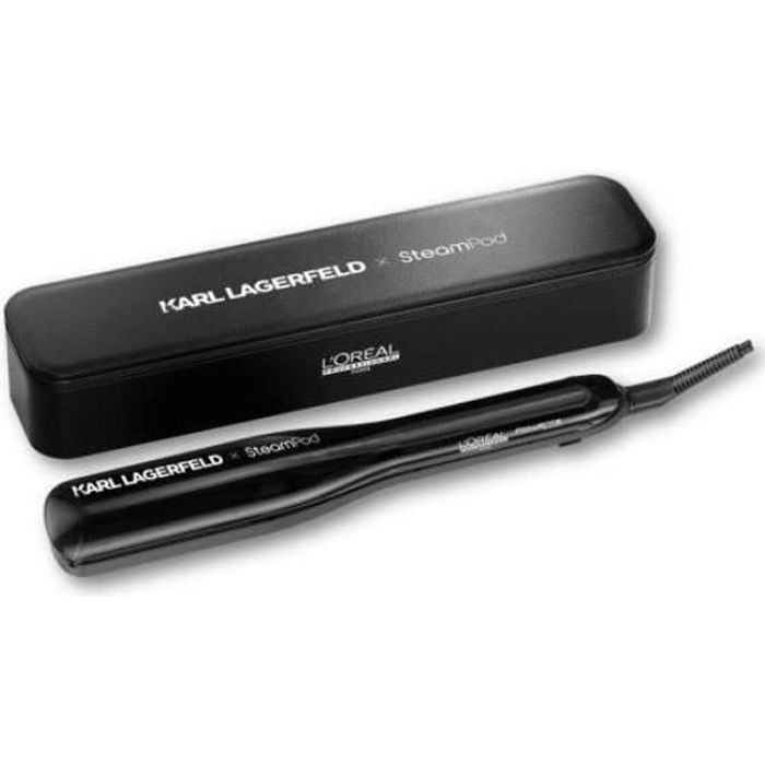 Steampod 3.0 - Edition Limitée Karl Lagerfeld - Lisseur Vapeur Professionnel 2-en-1 + Trousse Simili-cuir Noire Karl Lagerfeld