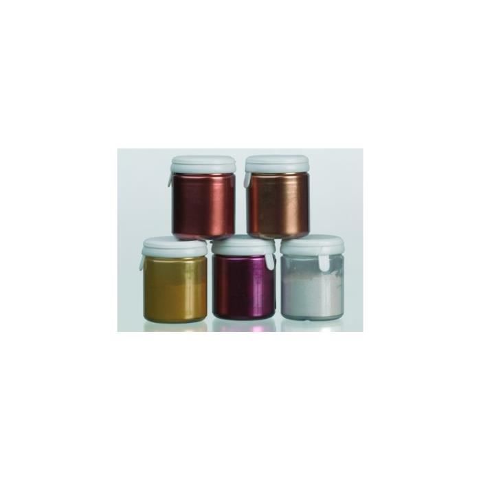 COLORANTS POUDRE BRILLANT POT DE 25G BRONZE/ROUGE/CUIVRE/ARGENT/OR (Cuivre)