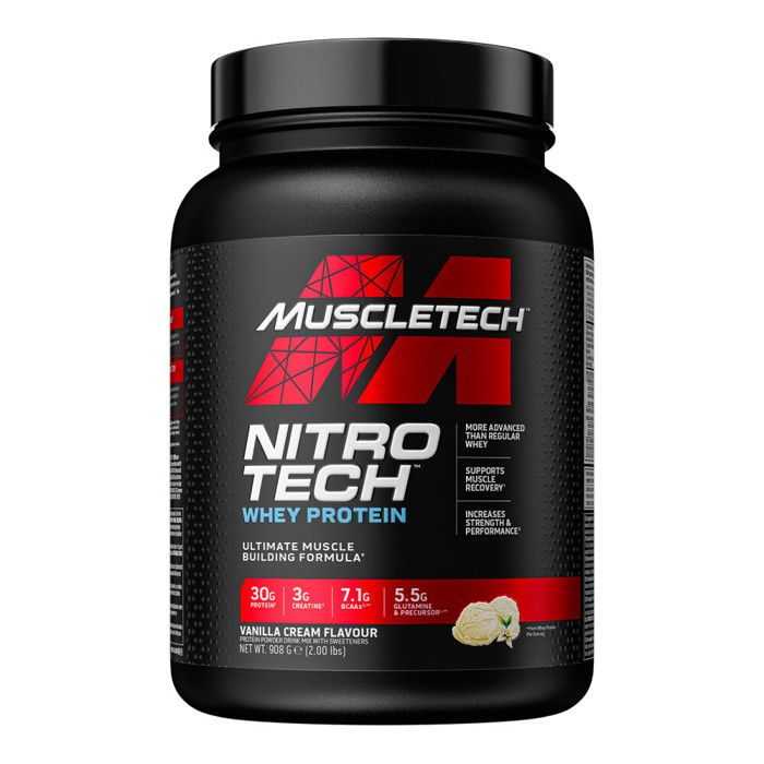 Suppléments pour les sportifs Guérison et reconstruction des muscles MuscleTech Nitro Tech Performance Series Vanille lbs 2