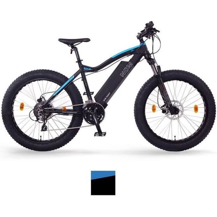Vélo Electrique Fat-Bike 26'' NCM Aspen, Batterie 48V 13Ah, 21 vitesses, Noir