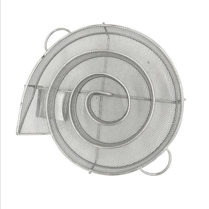 Filet à fumée rond en acier inoxydable pour barbecue Acier inoxydable 304 Réutilisable - argent