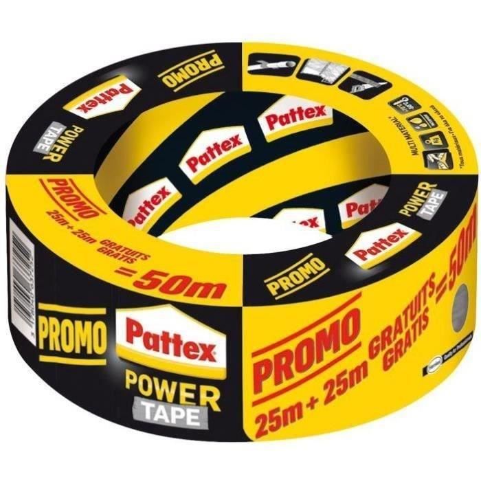 Pattex Power tape gris 25m+25m gratuit