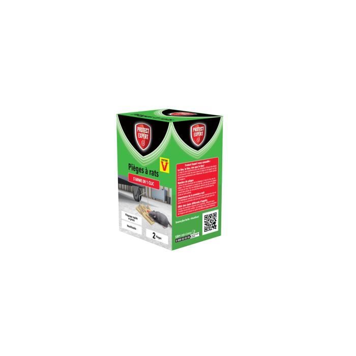 Protect Expert RATRAP2 Pièges À Rat - 2 Tapettes Plastiques Pex