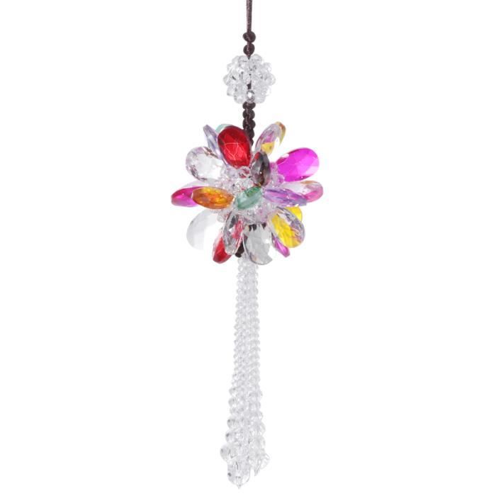 1 pc voiture suspendus ornement élégant cristal fleur Chic décoration rétroviseur KIT D'HABILLAGE INTERIEUR