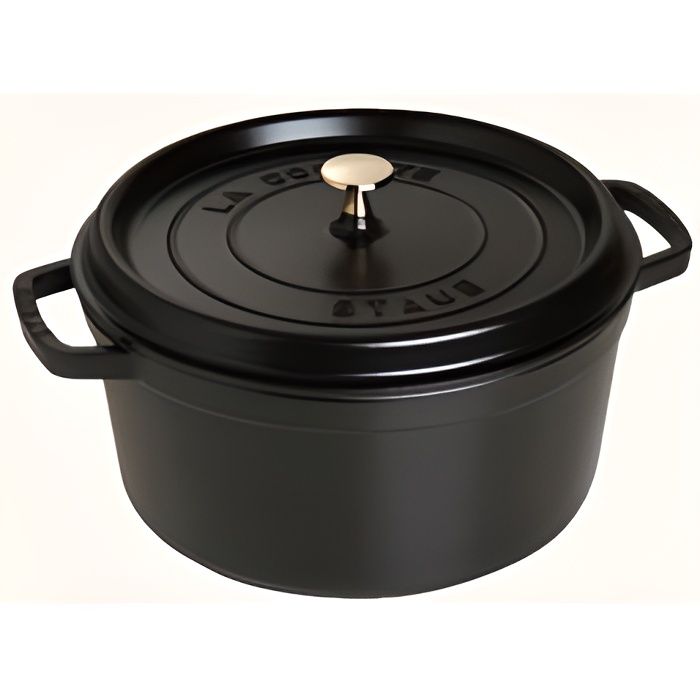 Cocotte ronde à picots 30 cm - 8.35 litres Noir