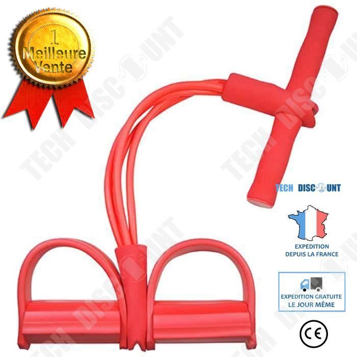 TD® Sport Maison Materiel, Corde de Tension Multifonctionnelle, Abdos Jambes Entraînement de Résistance,Redressement Assis - 4 Tubes