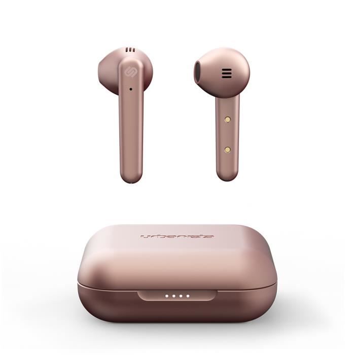 Urbanista Stockholm Plus Écouteurs Sans Fil - Plus de 20 Heures d'écoute, ecouteurs etanches IPX4, Bluetooth 5.0 - Or Rose