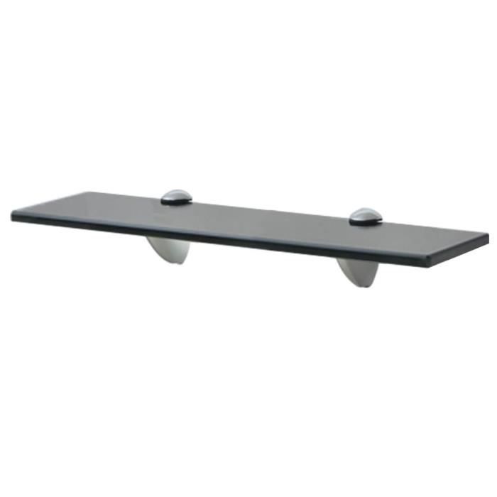 Étagère murale Verre 40 x 20 cm 8 mm Noir