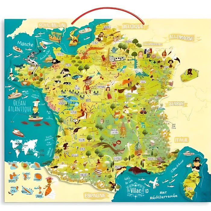VILAC Carte des merveilles de France magnétique