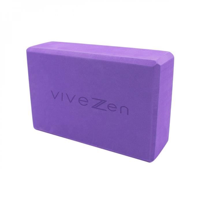 Brique, bloc de yoga 23 x 15 x 7,5 cm - EVA - Violet