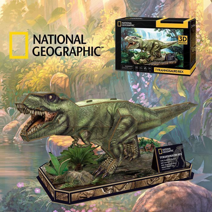 National Geographic Puzzle 3D Tyrannosaurus Rex Puzzle 3D Enfant Puzzle Dinosaure Puzzles 3D Modèles À Assembler