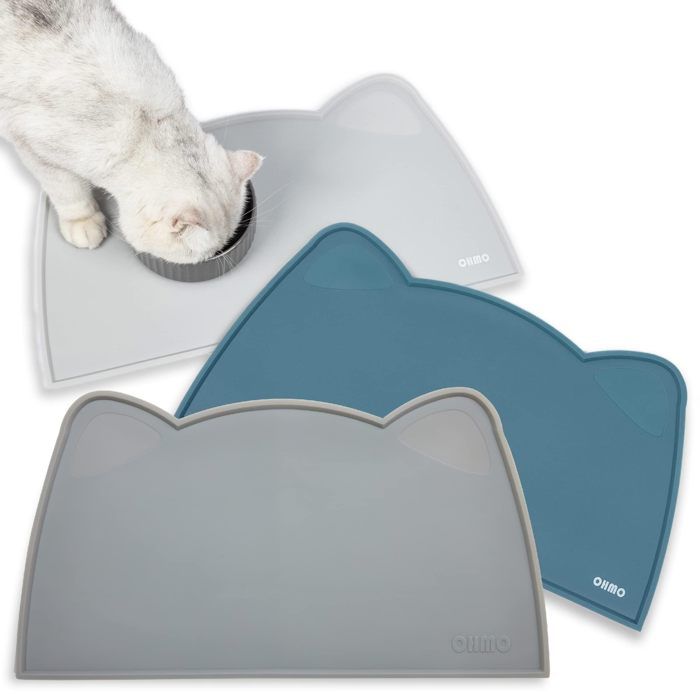 Meilleurs prix pour Petit Tapis Gamelle Chien et Chat , Tapis de Plateau Gamelle de Nourriture Antidérapant pour Chat et Chien(46 * 25cm, Gris foncé)