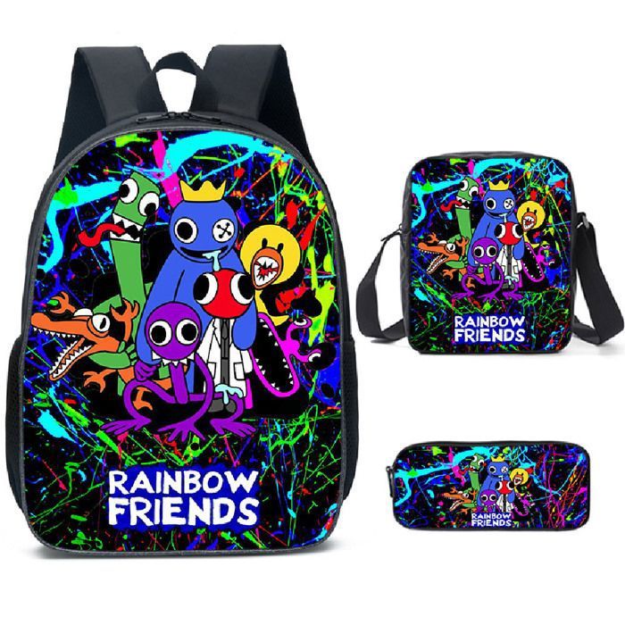 Sac à Dos Enfant Unisexe - Cartable Léger, Motifs Animés, Compartiments Multiples - 46x16x32 Cm - Nylon Résistant - 9