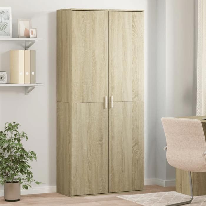 vidaXL Buffet haut chêne sonoma 80x35x180 cm bois dingénierie 3276653