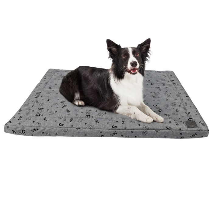 Comparer les prix de Lit pour Chien Panier Coussin Tapis Matelas M 100x70 cm Grande Taille Gris PET ZEN Étanche Dehoussable Lavable Mousse Résistante