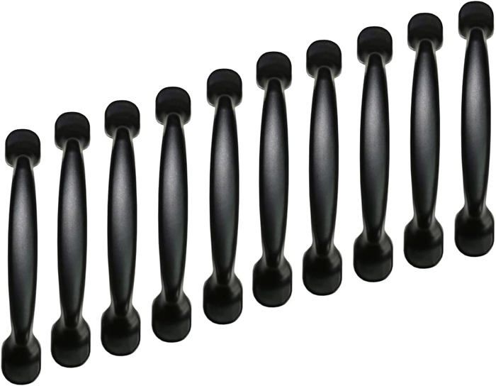 Lot De 10 Poignées De Porte Noires Mates, Levier, Pour Chambre Et Salle De Bain