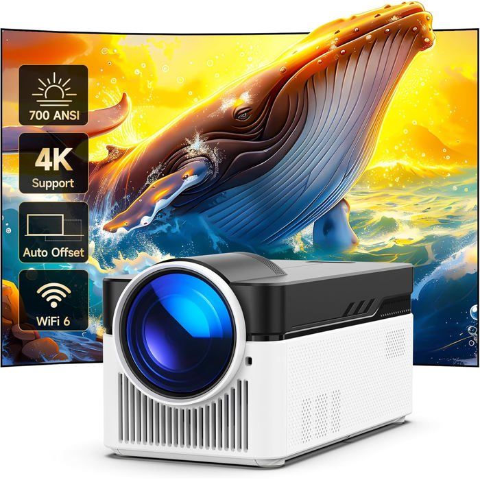 Projecteur 4K - ZIG-ZAG TERRITOIRES - HY450 - 700 ANSI - Wifi/Bt - Courte Focale
