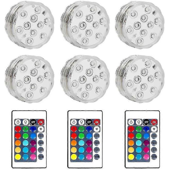 Lampes LED submersibles étanches pour jacuzzi spa piscine éclairage LED sous-marin avec 2 télécommandes