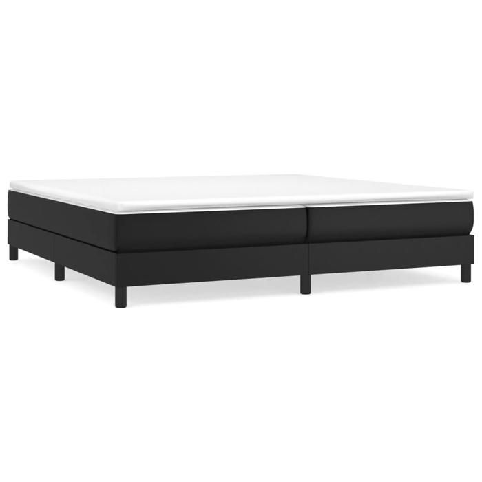 Lit Double Contemporain Cadre de lit sans matelas noir 200x200 cm similicuir - 2 places SP5527BED42384507