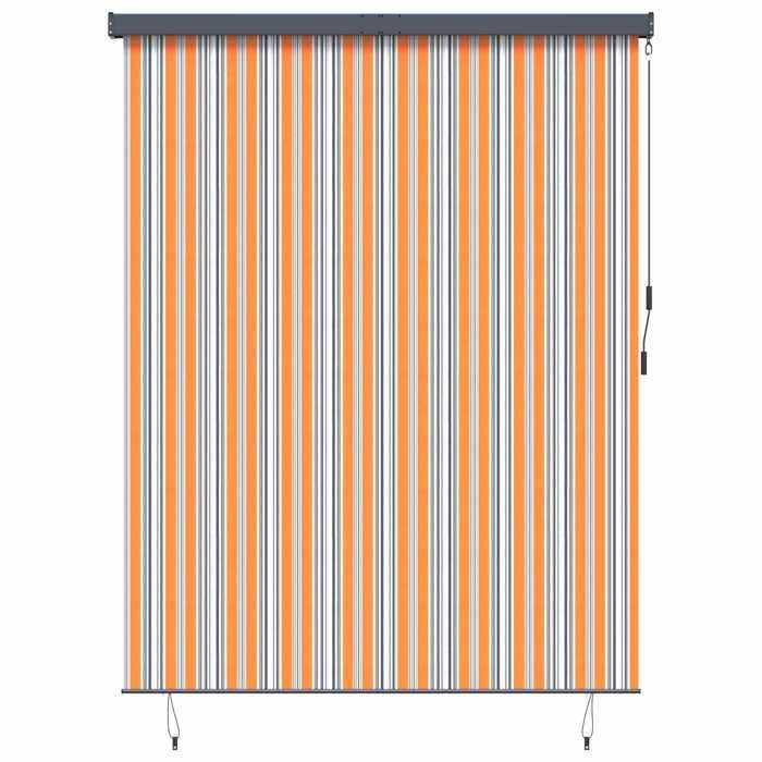 vidaXL Store enrouleur Jaune et Bleu 200 x 250 cm Tissu et Aluminium 362088