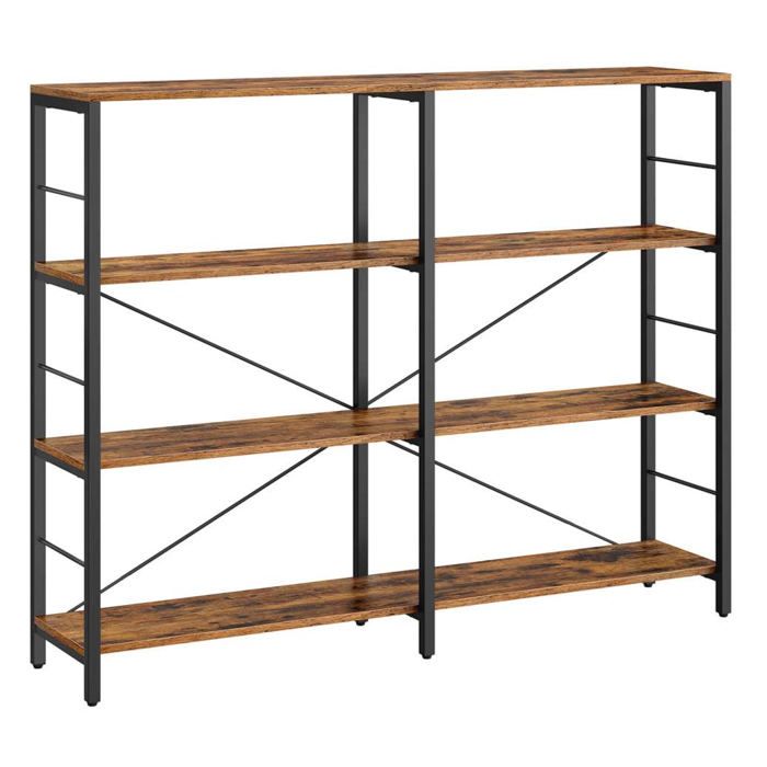 Bibliothèque 6 niveaux étagère de rangement meuble 30 x 120 x 1725 cm style industriel Bibliothèque 6 niveaux étagère de rangement meuble 30 x 120 x 1725 cm style industriel