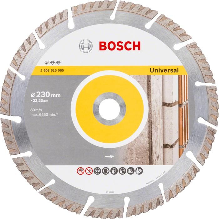 Disque à tronçonner diamanté BOSCH Universal turbo eco 230 mm Alésage 2222 mm Métal