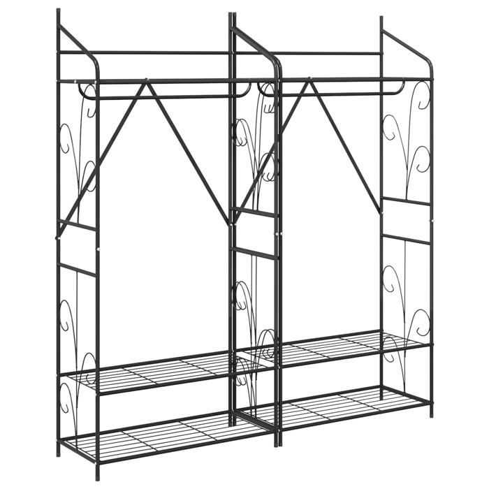 Armoire ouverte moderne - vidaXL - Design rectangulaire - Rangement spacieux - Construction en métal - Finition matte