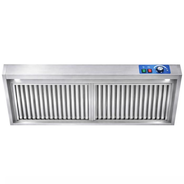 Hotte murale - Mistral Pro 1600 x 900 mm - moteur 025 kW - débit 1600-2100 m³/h - inox SS201/304