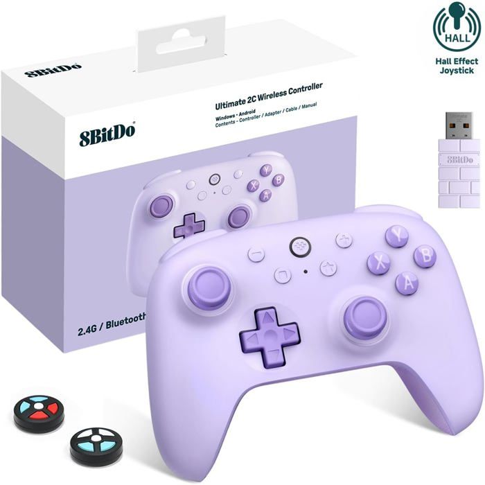 8Bitdo Ultimate 2C Manette Sans Fil pour PC Windows et Android
