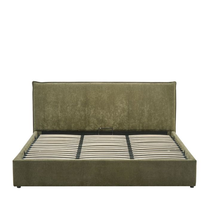 Cama - Lit coffre en tissu 180x200cm - Vert Cama - Lit coffre en tissu 180x200cm - Vert