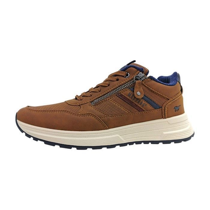 Hommes Mustang chaussure à lacets sportive Textile Lacets Plat - Nuts