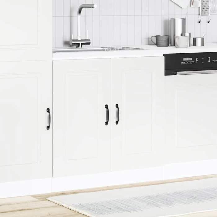 Meuble Bas pour Évier Cabinet de cuisine 1 PC Buffetvaisselier bois dingénierie - blanc - 80 x 46 x 815 cm@lpv21k