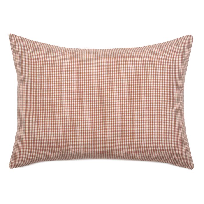 Housse de coussin vichy 100% coton lavé Terracotta 40x60 cm Housse de coussin vichy 100% coton lavé Terracotta 40x60 cm